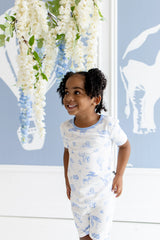 Short Sleeve Pajamas in Toile Safari