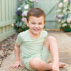 Short Sleeve Pajamas in Basil