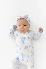 Zippered Romper in Toile Safari