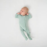 Zippered Footie in Sage