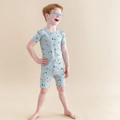 Short Sleeve Pajamas in Mallard Duck