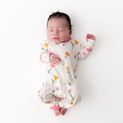 Zippered Romper in Tulip