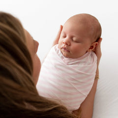 Swaddle Blanket in Small Sakura Stripe