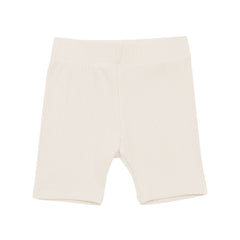 Ribbed Toddler Biker Shorts in Oat