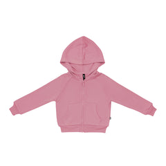 Fleece Zip Up Hoodie in Apple Blossom
