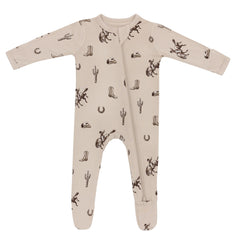 Zippered Footie in Classic Cowboy