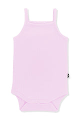 Ribbed Spaghetti Strap Bodysuit in Thistle