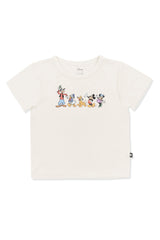Toddler Basic Tee in Mickey and Friends on Ecru