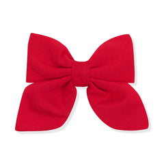 Medium Alligator Clip Bow in Cardinal