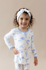 Long Sleeve Pajamas in Toile Safari