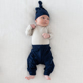 Knotted Cap in Navy