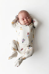 Zippered Footie in Mickey Mouse and Friends