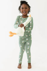 Long Sleeve Pajamas in Silly Goose