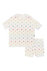 Toddler Biker Short Set in Pastel Mickey Mouse