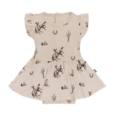 Twirl Bodysuit Dress in Classic Cowboy