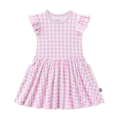 Pocket Dress in Gingham Thistle