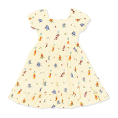 Puff Sleeve Twirl Dress in Winnie the Pooh Celebration