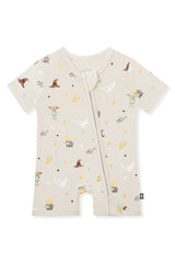 Zipper Shortall Romper in Starry Icon