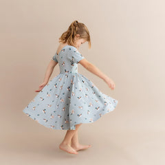 Twirl Dress in Mallard Duck
