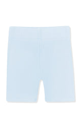 Ribbed Toddler Biker Shorts in Breeze