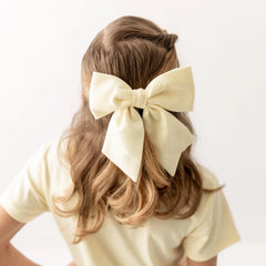 Large Alligator Clip Bow in Chamomile