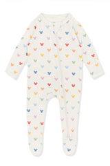 Zippered Footie in Pastel Mickey Mouse
