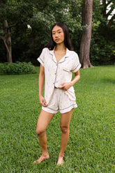 Women's Short Sleeve Pajama Set in Tennis