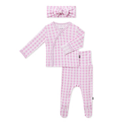 Take Me Home Set with Bow in Gingham Thistle