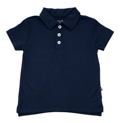 Toddler Short Sleeve Polo in Navy