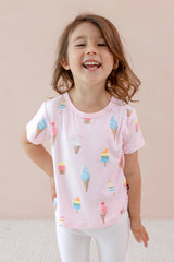 Toddler Basic Tee in Sakura Ice Cream