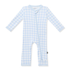 Zippered Romper in Gingham Breeze
