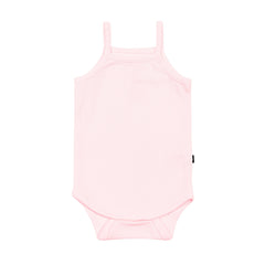 Ribbed Spaghetti Strap Bodysuit in Sakura