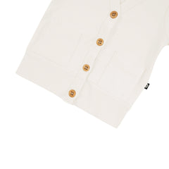 Bamboo Jersey Cardigan in Oat