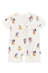 Zipper Shortall Romper in Mickey Mouse and Friends