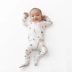 Zippered Footie in Home Run
