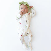 Zippered Footie in Wildflower