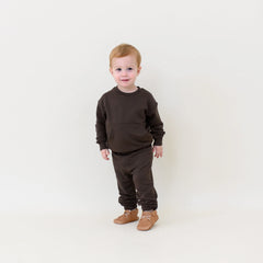 French Terry Jogger Set in Espresso