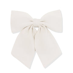 Large Alligator Clip Bow in Oat