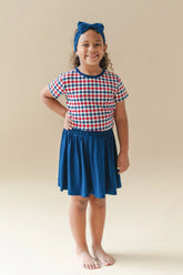 Toddler Basic Tee in Patriotic Gingham