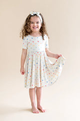 Twirl Dress in Pastel Mickey Mouse