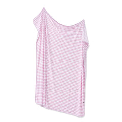 Swaddle Blanket in Gingham Thistle