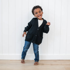 Chunky Knit Oversized Cardigan in Midnight