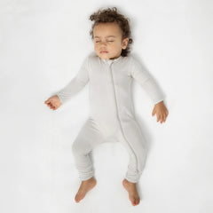 Zippered Romper in Oat