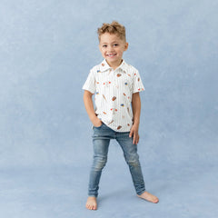 Toddler Short Sleeve Polo in Home Run