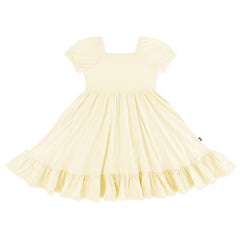 Puff Sleeve Twirl Dress in Chamomile