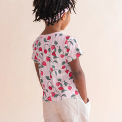 Toddler Basic Tee in Strawberry Fields