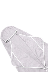Toddler Hooded Bath Towel in Storm with Cloud Trim