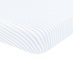 Mini Crib Sheet in Small Mist Stripe