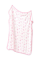 Swaddle Blanket in Toile Ballet