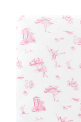 Crib Sheet in Toile Ballet